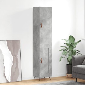 Gray concrete plywood sideboard 34.5x34x180 cm by vidaXL, Sideboards - Ref: Foro24-3199085, Price: 96,73 €, Discount: %