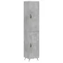 Aparador de madera contrachapada gris hormigón 34,5x34x180 cm de vidaXL, Aparadores - Ref: Foro24-3199085, Precio: 95,54 €, D...
