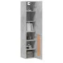 Aparador de madera contrachapada gris hormigón 34,5x34x180 cm de vidaXL, Aparadores - Ref: Foro24-3199085, Precio: 95,54 €, D...