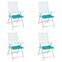 Cojines para silla de jardín 4 uds tela turquesa 50x50x3 cm von vidaXL, Kissen für Stühle und Sofas - Ref: Foro24-361096, Pre...