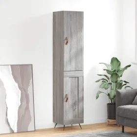 Hohes Sideboard Sperrholz Sonoma grau 34,5x34x180 cm von vidaXL, Sideboards - Ref: Foro24-3199087, Preis: 99,51 €, Rabatt: %