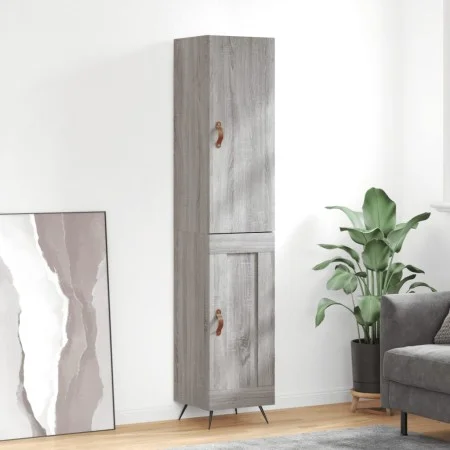Hohes Sideboard Sperrholz Sonoma grau 34,5x34x180 cm von vidaXL, Sideboards - Ref: Foro24-3199087, Preis: 99,51 €, Rabatt: %