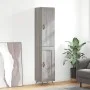 Aparador alto madera contrachapada gris Sonoma 34,5x34x180 cm de vidaXL, Aparadores - Ref: Foro24-3199087, Precio: 99,50 €, D...