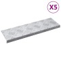 Placas en Cuadrícula 5 pcs Plateado 60 x 18 cm Aluminio
