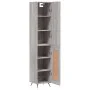Aparador alto madera contrachapada gris Sonoma 34,5x34x180 cm de vidaXL, Aparadores - Ref: Foro24-3199087, Precio: 99,50 €, D...