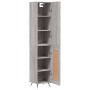 Hohes Sideboard Sperrholz Sonoma grau 34,5x34x180 cm von vidaXL, Sideboards - Ref: Foro24-3199087, Preis: 100,78 €, Rabatt: %