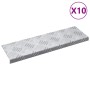 Placas en Cuadrícula 10 pcs Plateado 60 x 18 cm Aluminio