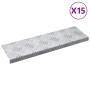 Placas en Cuadrícula 15 pcs Plateado 60 x 18 cm Aluminio