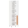 Aparador alto madera contrachapada blanco brillo 34,5x34x180 cm de vidaXL, Aparadores - Ref: Foro24-3199091, Precio: 104,97 €...