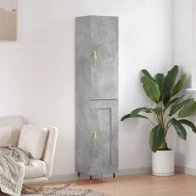 Gray concrete plywood sideboard 34.5x34x180 cm by vidaXL, Sideboards - Ref: Foro24-3199093, Price: 94,84 €, Discount: %