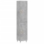 Aparador de madera contrachapada gris hormigón 34,5x34x180 cm de vidaXL, Aparadores - Ref: Foro24-3199093, Precio: 95,95 €, D...