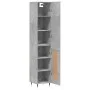 Aparador de madera contrachapada gris hormigón 34,5x34x180 cm de vidaXL, Aparadores - Ref: Foro24-3199093, Precio: 94,80 €, D...