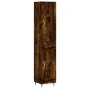 Aparador de madera contrachapada roble ahumado 34,5x34x180 cm de vidaXL, Aparadores - Ref: Foro24-3199094, Precio: 95,75 €, D...