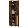 Aparador de madera contrachapada roble ahumado 34,5x34x180 cm de vidaXL, Aparadores - Ref: Foro24-3199094, Precio: 95,75 €, D...