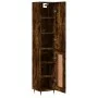 Aparador de madera contrachapada roble ahumado 34,5x34x180 cm de vidaXL, Aparadores - Ref: Foro24-3199094, Precio: 95,75 €, D...