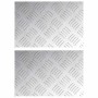 Placas en Cuadrícula 2 pcs Plateado 30 x 20 cm Aluminio