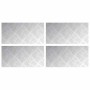 Placas en Cuadrícula 4 pcs Plateado 40 x 20 cm Aluminio