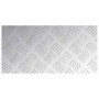 Placas en Cuadrícula 4 pcs Plateado 40 x 20 cm Aluminio