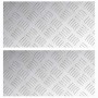 Placas en Cuadrícula 2 pcs Plateado 40 x 20 cm Aluminio