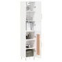 Hochglänzendes Sideboard aus weißem Sperrholz, 34,5 x 34 x 180 cm von vidaXL, Sideboards - Ref: Foro24-3199099, Preis: 102,72...