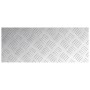 Placas en Cuadrícula 4 pcs Plateado 50 x 20 cm Aluminio