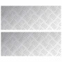 Placas en Cuadrícula 2 pcs Plateado 50 x 20 cm Aluminio