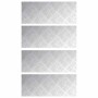 Placas en Cuadrícula 4 pcs Plateado 50 x 20 cm Aluminio