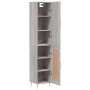 Aparador alto madera contrachapada gris Sonoma 34,5x34x180 cm de vidaXL, Aparadores - Ref: Foro24-3199103, Precio: 102,15 €, ...