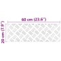 Placas en Cuadrícula 2 pcs Plateado 60 x 20 cm Aluminio