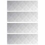 Placas en Cuadrícula 4 pcs Plateado 60 x 20 cm Aluminio