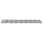 Placas en Cuadrícula 4 pcs Plateado 60 x 20 cm Aluminio