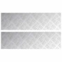 Placas en Cuadrícula 2 pcs Plateado 70 x 20 cm Aluminio