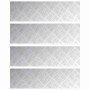 Placas en Cuadrícula 4 pcs Plateado 70 x 20 cm Aluminio