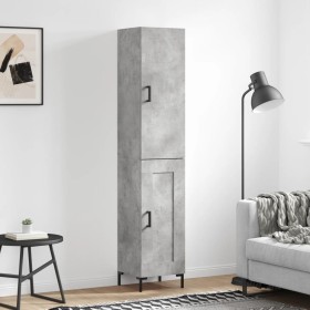 Gray concrete plywood sideboard 34.5x34x180 cm by vidaXL, Sideboards - Ref: Foro24-3199109, Price: 98,76 €, Discount: %