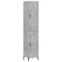 Aparador de madera contrachapada gris hormigón 34,5x34x180 cm de vidaXL, Aparadores - Ref: Foro24-3199109, Precio: 97,77 €, D...