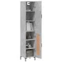 Aparador de madera contrachapada gris hormigón 34,5x34x180 cm de vidaXL, Aparadores - Ref: Foro24-3199109, Precio: 97,77 €, D...