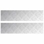 Placas en Cuadrícula 2 pcs Plateado 80 x 20 cm Aluminio