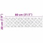 Placas en Cuadrícula 4 pcs Plateado 80 x 20 cm Aluminio