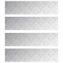 Placas en Cuadrícula 4 pcs Plateado 80 x 20 cm Aluminio