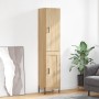 Aparador de madera contrachapada roble Sonoma 34,5x34x180 cm