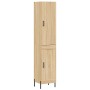 Aparador de madera contrachapada roble Sonoma 34,5x34x180 cm