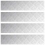 Placas en Cuadrícula 4 pcs Plateado 90 x 20 cm Aluminio