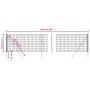Galvanized steel wire fence in anthracite grey, 1.1x25 meters. by vidaXL, fence panels - Ref: Foro24-154218, Price: 156,59 €,...