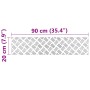 Placas en Cuadrícula 4 pcs Plateado 90 x 20 cm Aluminio