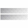 Placas en Cuadrícula 2 pcs Plateado 100 x 20 cm Aluminio