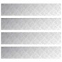 Placas en Cuadrícula 4 pcs Plateado 100 x 20 cm Aluminio