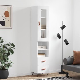 Aparador alto madera contrachapada blanco 34,5x34x180 cm de vidaXL, Aparadores - Ref: Foro24-3199273, Precio: 109,20 €, Descu...