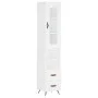 Aparador alto madera contrachapada blanco 34,5x34x180 cm de vidaXL, Aparadores - Ref: Foro24-3199273, Precio: 108,26 €, Descu...