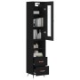 Aparador de madera contrachapada negro 34,5x34x180 cm de vidaXL, Aparadores - Ref: Foro24-3199274, Precio: 108,50 €, Descuent...