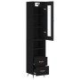 Aparador de madera contrachapada negro 34,5x34x180 cm de vidaXL, Aparadores - Ref: Foro24-3199274, Precio: 108,50 €, Descuent...